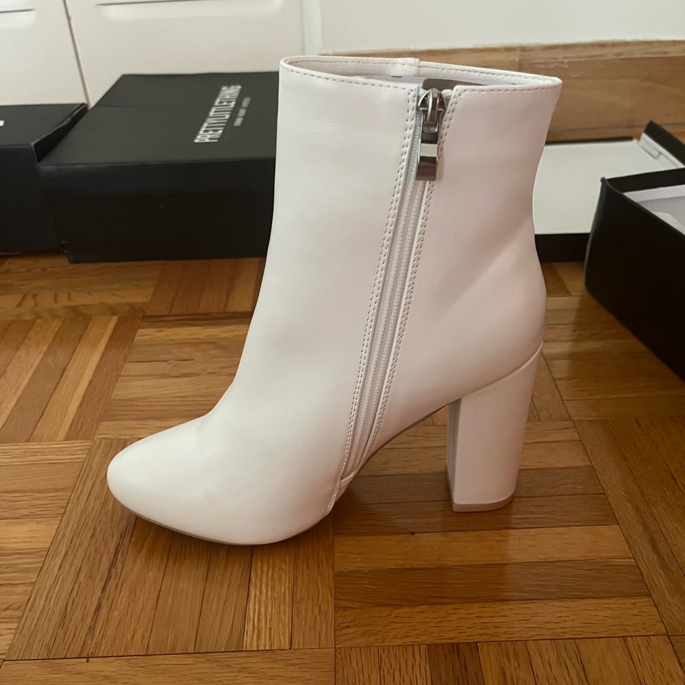 White Booties from Pretty Little Thing, also size 8.